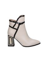 botines de tacon alto rockaway 84575b beige para mujer 39