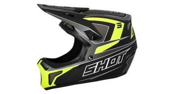 Casco integral shot rogue level negro amarillo fluorescente mate