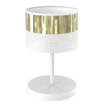 Lámpara de mesa velto blanco+oro