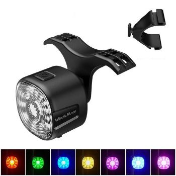 Luces traseras LED para bicicleta WindMoon WT09S,recargable por USB,impermeable,con sensor inteligente de freno par