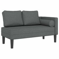 sofa divan  sofa cama con cojines tela gris oscuro