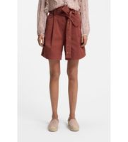 boss para mujer 50556394 shorts de algodon elastico con cinturon calado granate 36 casual