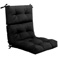 costway cojin para silla de respaldo alto con cinturones antideslizantes engrosada poliester transpirable interior exterior negro