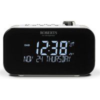 roberts ortus3 dabr clock radio - white white