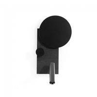 aplique led con lector klee izquierdo negro 103w