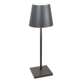 Lámpara de mesa zafferano led regulable gris oscuro 12h battery