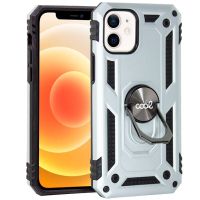 cool funda hard plata con anilla para iphone 12 mini