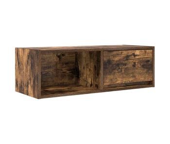 Mueble tv - mesa de tv de roble ahumado 80x31x25,5cm madera de ingeniería