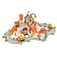 ecoiffier abrick 1350 baril circuit tp set de juego de construccion para mini ciudad a partir de 18 meses cubeta con tapa-base y accesorios plastico beigecrema