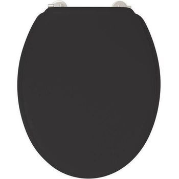 Asiento De Inodoro Duplo Negro - Polvo De Bambú