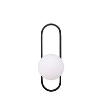 aplique de pared de metal - negro