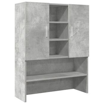 Armario De Lavadora Gris Hormigón 70,5x25,5x90 Cm Vidaxl