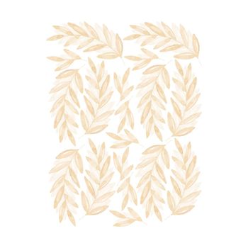 Stickers decorativos de pared plantas laurel beige