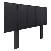 cabecero de madera reciclada dm estilo palet vertical con patas 90x115cm camas 90 - negro solido