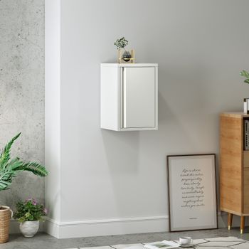 Armario De Pared Burlöv Acero 50x33x35 Cm - Blanco [en.casa]