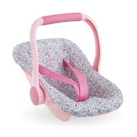 carrito para munecas corolle floral con asa de 3 posiciones para munecas de 36 a 42 cm