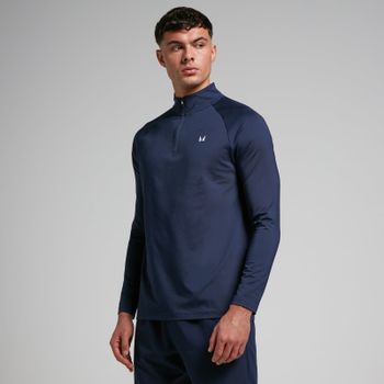 Camiseta de entrenamiento con cremallera de 1/4 para hombre de MP - Azul marino - XS