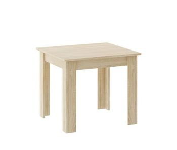 Mesa de comedor 80 × 80 cm, con tablero para muebles con recubrimiento de pvc, acabado roble sonoma.