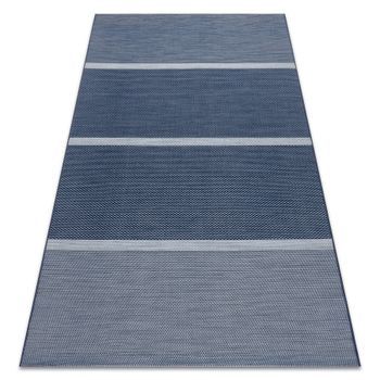 Alfombra De Cuerda Sisal Color 47011/309 Rayas Azul 140x200 Cm