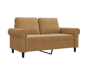 Sofá de 2 plazas - sofá de salón - sofá moderno terciopelo marrón 120 cm