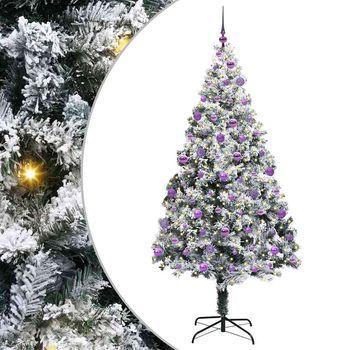 Árbol De Navidad Artificial Verde 210 Cm Pvc Y Acero Y Plástico