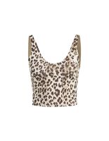 top de fitness adidas we aop tk leopardo mujer