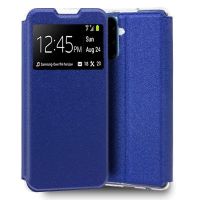 funda para movil cool flip cover polipiel azul para samsung galaxy a57 5g