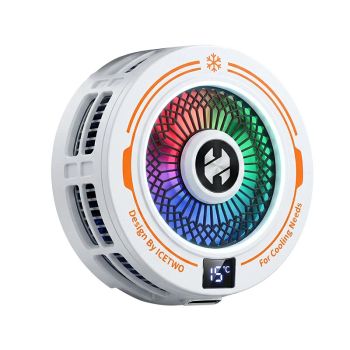 H7 Enfriador de teléfono de semiconductores inteligentes con control de temperatura por IA, pantalla digital, luz RGB, c