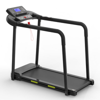 cinta de correr para personas mayores rolipo 135kg 105x42cm pasamanos largos pantalla led