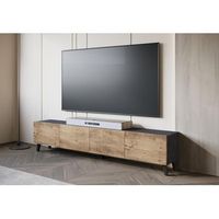 mueble de tv phuket 190 cm mueble de tv con patas aparador para salon color materacastano