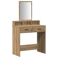 mesa tocador  mesa de maquillaje con cajon roble artesanal 79 x 41 x 140 cm