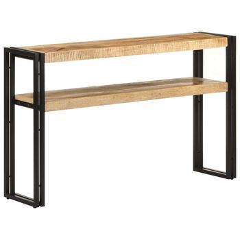 Mesa Consola De Madera De Mango Rugosa 120x30x75 Cm Vidaxl