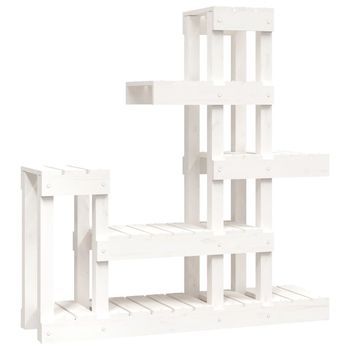 Soporte Para Plantas Madera Maciza De Pino Blanco 92x25x97 Cm Vidaxl