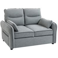 homcom sofa 2 plazas sofa de salon en terciopelo egipcio 2 cojines incluidos bolsillo lateral 136 x 81 x 90 cm gris  aosom espana