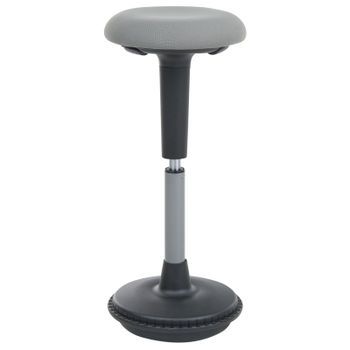 Taburete Oscilante De Oficina Estructura De Metal Altura Ajustable Asiento Ergonómico Gris Estell