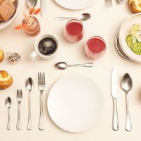 plato de postre 21 cm juego de 6 gres blanco
