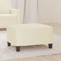 reposapiestaburete de cuero sintetico crema 70x55x41 cm cfw8222