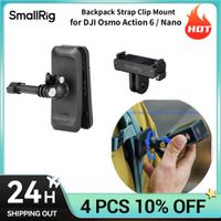 clip de montaje para correa de mochila smallrig para dji osmo action 6  nano 360    cabezal esferico y soporte de 2 puntas con parte trasera magnetica 6307