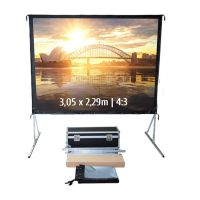 kimex pantalla de proyeccion portatil de marco plegable 305x229m formato 43