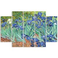 legendarte - cuadro lienzo impresion digital - lirios - vincent van gogh - decoracion pared cm 150x100 tipo a2 5 paneles