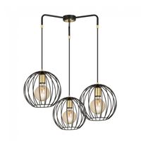 lampara colgante balora negro 3 luces