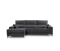 chaise longue xl con arcon noelia izquierda 4 plazas antracita