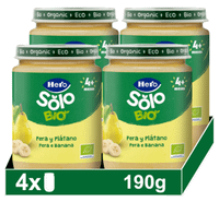 hero solo bio tarrito pera platano 4m 4x190 gr