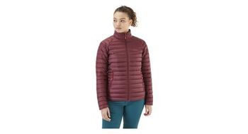 Chaqueta rab microlight burdeos mujer