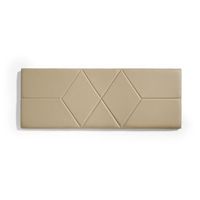 cabecero de cama 105 dos rombos polipiel 112x57x5cm camel claro