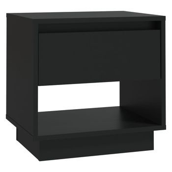 Mesita De Noche 34x45x44 Cm Madera - Negro