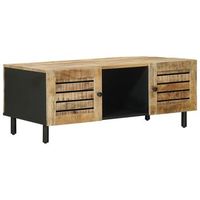 mesa de cafe natural 100 x 54 x 40 cm madera de mango maciza vidaxl