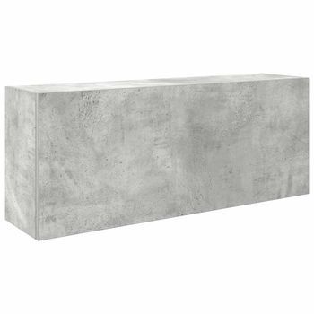 Mueble Pared Baño | Armario De Baño Madera Ingeniería Gris Hormigón 100x25x40 Cm