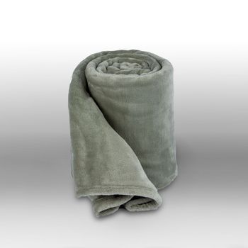 Plaid Poliéster 230 X 240 Cm - Musgo - Burrito Blanco