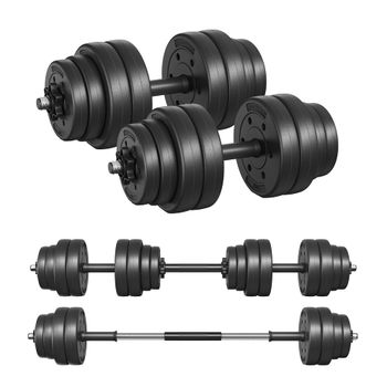 Mancuernas Ajustables Entrenamiento, Negro / 30.0 Kilogramos